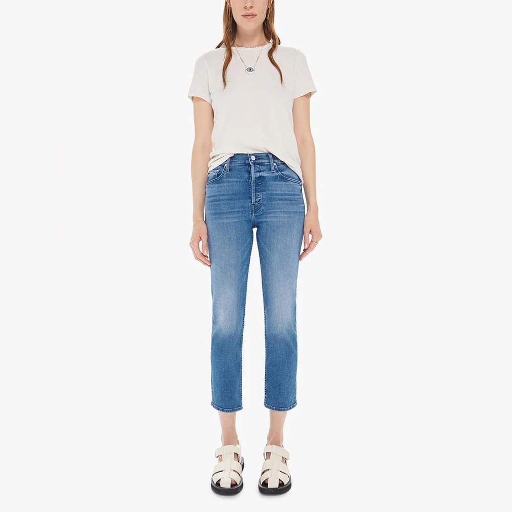 MOTHER Jeans The Tomcat in Oui Oui Medium Wash Blue Size 25